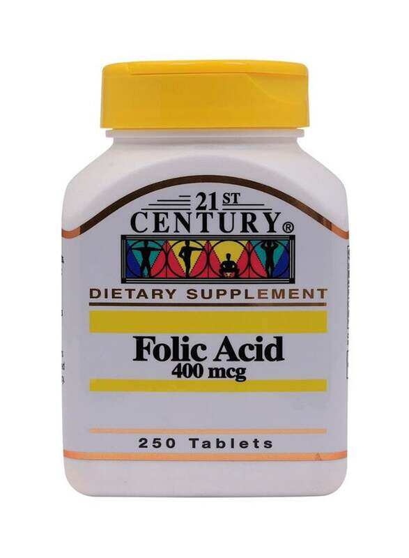 

21ST CENTURY FOLIC ACID, 400 MCG, 250 TABLETS