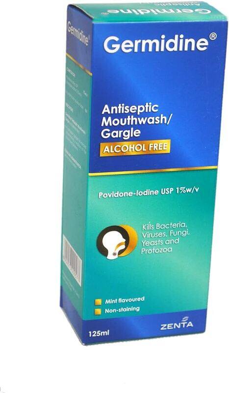

Generic GERMIDINE ANTISEPTIC MOUTHWASH/GARGLE MINT FLAVOURED125ML