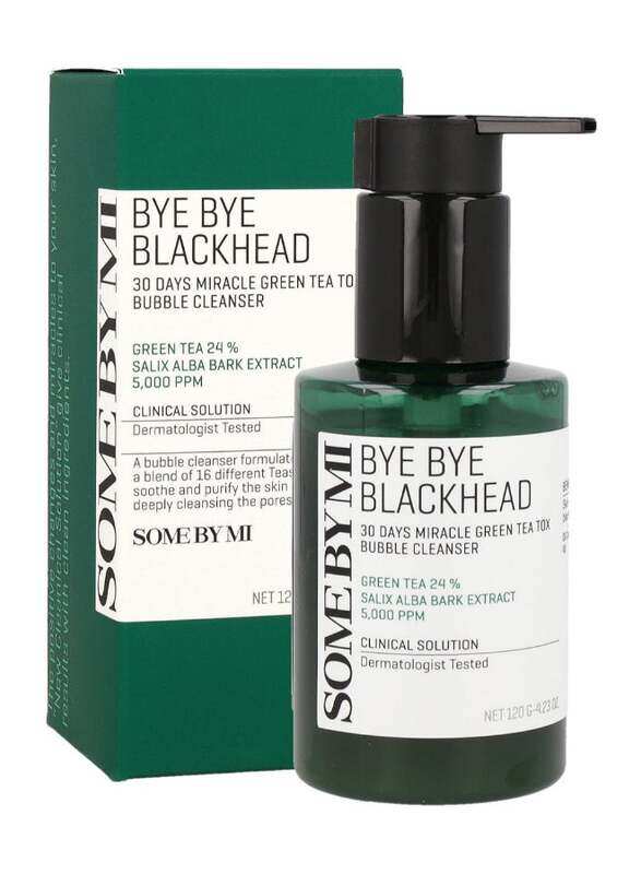 

Some By Mi Bye Bye Blackhead 30 Days Miracle Green Tea Tox Bubble Cleanser, 4.23 Oz Packaging May Vary Clear 120grams