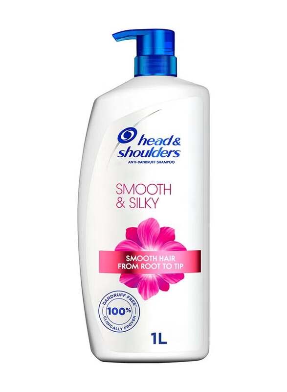 Head Shoulders Smooth Silky Anti Dandruff Shampoo for Dry and Frizzy Hair 1L