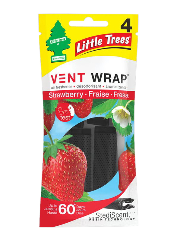 Little Trees Vent Wrap Strawberry Car Air Freshener, Red
