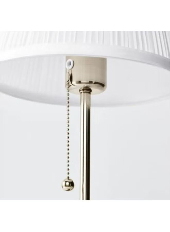 55cm Arstid Table Lamp Nickel Plated, White
