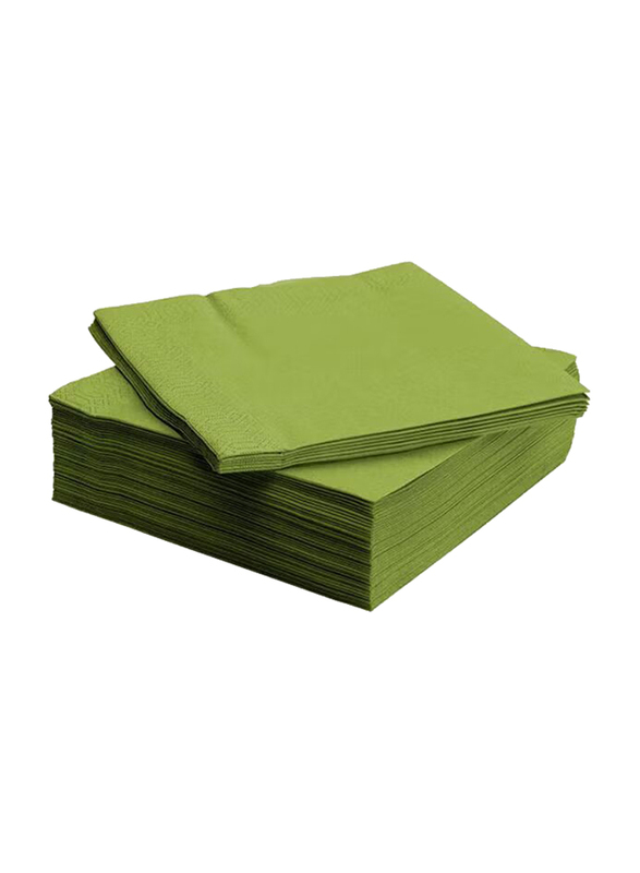 Paper Napkin, Medium, 50 Pieces, Green