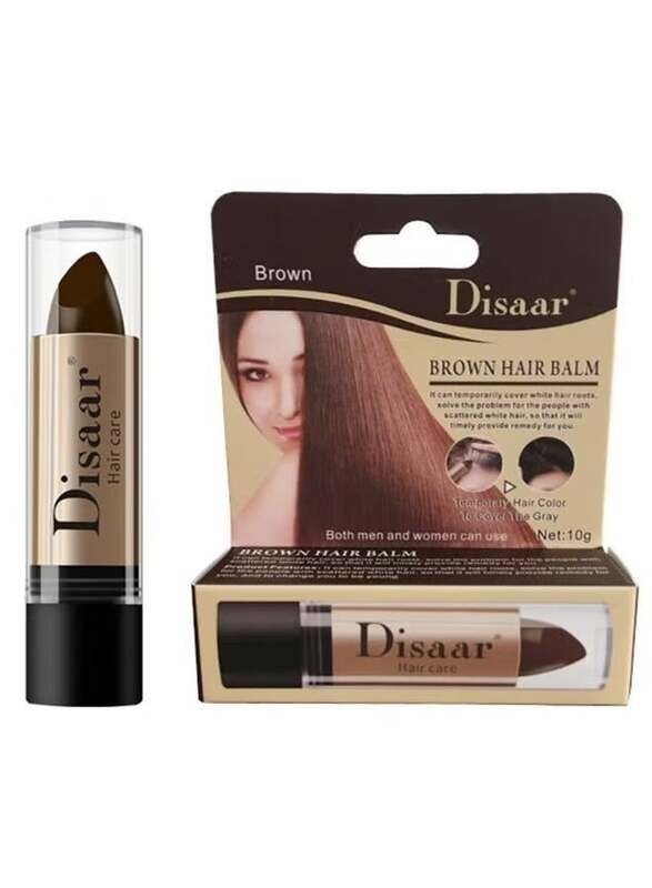 Hair Care Balm Hide White Grizzle Hair Color Lipstick 10G (Brown)