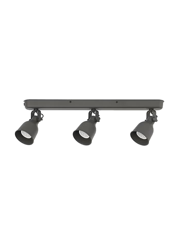 Ikea Hektar 3-Spots Ceiling Track Light, 16 x 9cm, Dark Grey