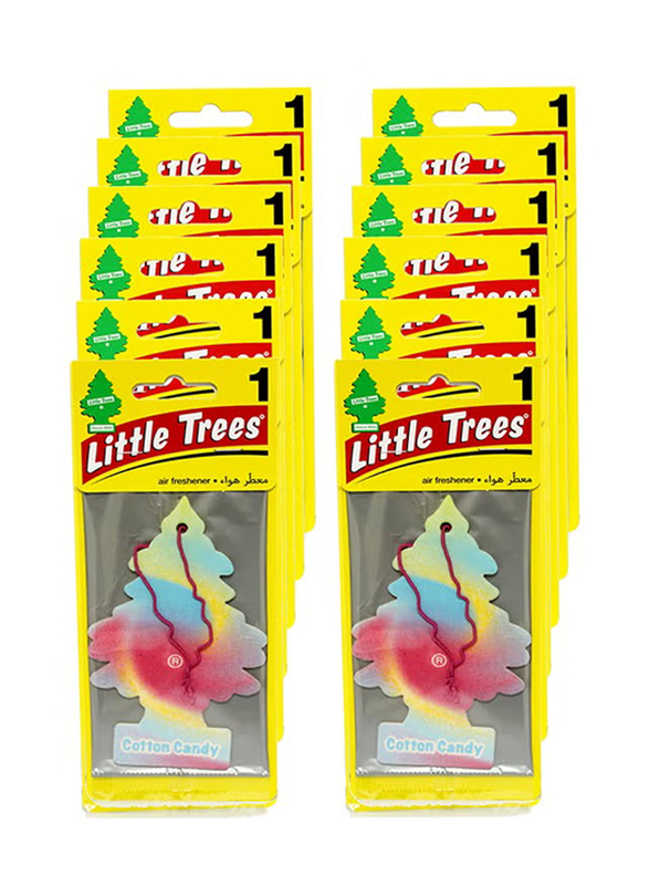 Little Trees 12-Piece Card Cotton Air Freshener, Yellow