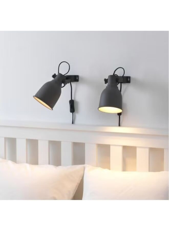 Hektar Spotlight Wall Lamp, 15 x 11cm, Dark Grey