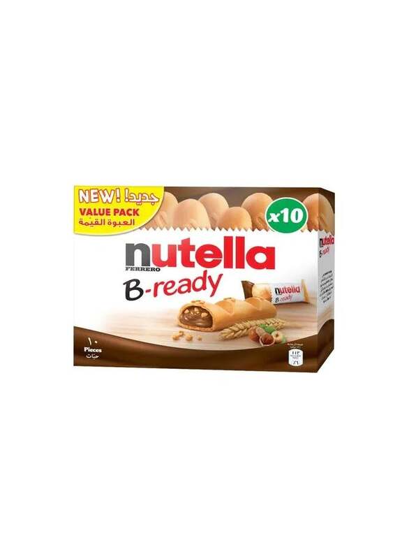 Nutella B-Ready Chocolate Hazelnut Spread Filled Wafer Bar 22g Pack of 10