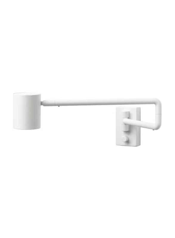50cm Wired In Wall Lamp with Swing Arm, White