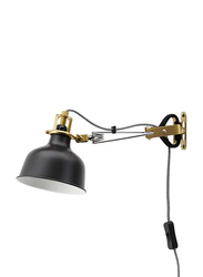 Ranarp Clamp Spotlight, 14 x 12 x 34cm, Black/Gold