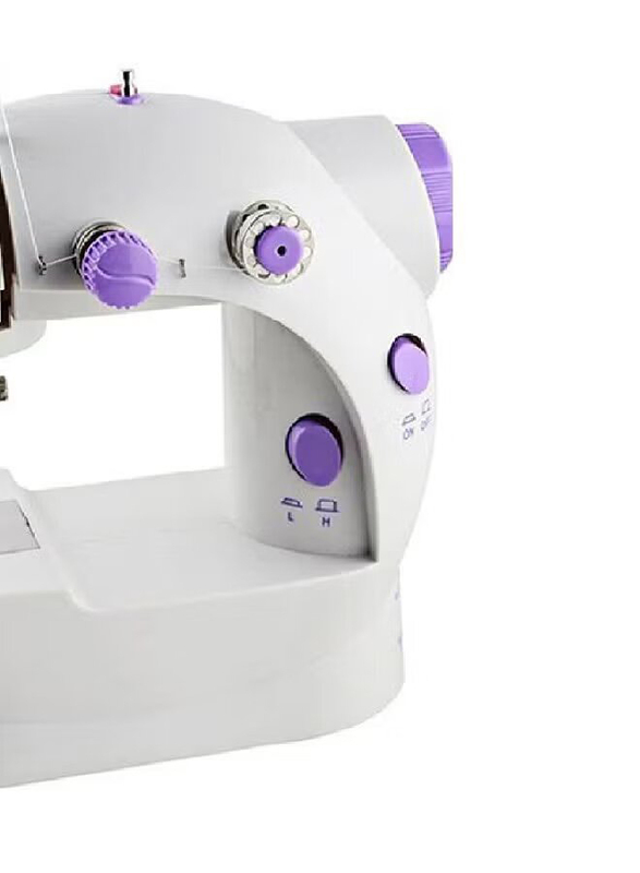 Mini Sewing Machine, White/Purple