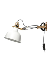 Ranarp Clamp Spotlight, 14 x 12 x 34cm, White/Gold