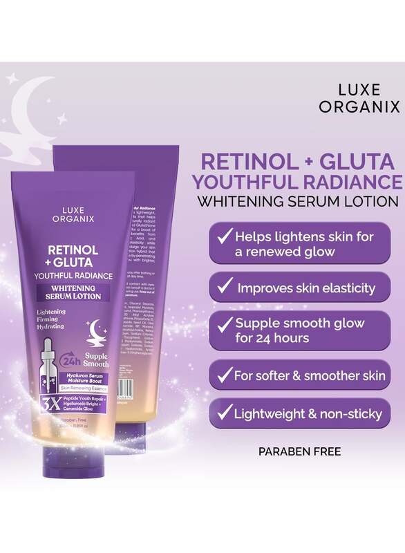 Retinol + Gluta Whitening Serum Lotion 350ml