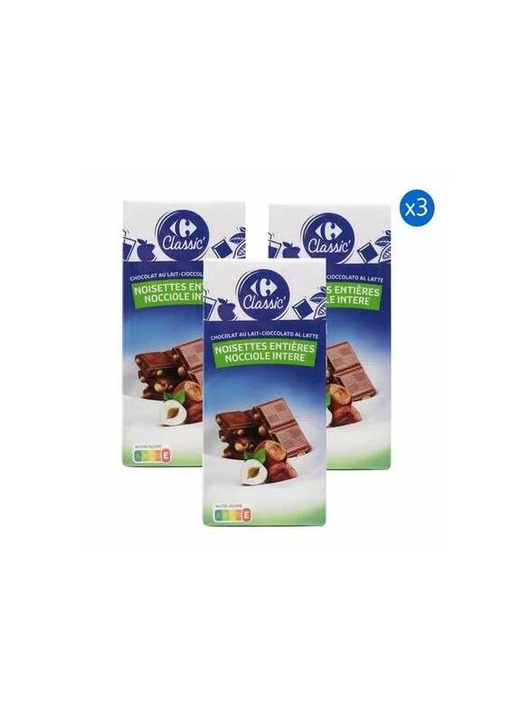 Classic Milk Chocolate With Whole Hazelnuts 100g Pack of 3