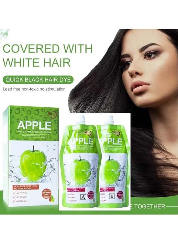 Apple Natural Hair Color Cream 96 Black 1000ml