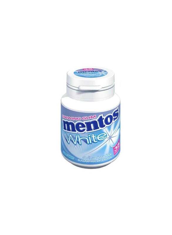 Mentos White Sugar Free Chewing Gum Sweet Mint Flavour 54g