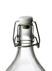 1 Ltr Glass Bottle With Stopper, Clear