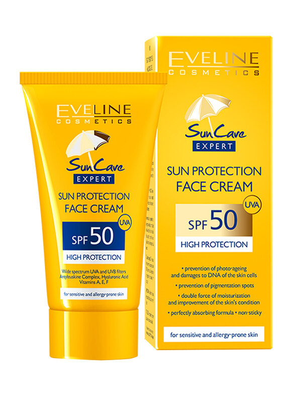 

Eveline SPF 50 Sun Protection Face Cream, 50ml