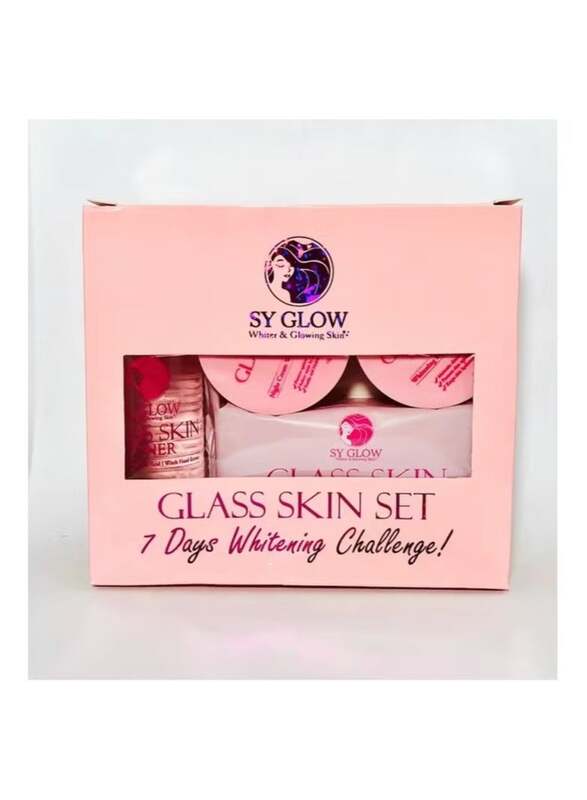 Glass Skin Set 7 Day Whitening Challenge Unlock Luminosity with Whitening Day Cream 10g Night Cream 10g Toner 60ml and Soap 135g Treat Pimples Minimize Pores and Erase Fine Lines.