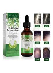 60 ml Rosemary Essential Oil for Hair Growth Pure Organic Rosemary Oil for Dry Damaged Hair and Growth Hair Scalp Oil Pure and Natural Premium Quality Oil Hair Loss Treatment Oil for Men and Women