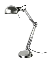 Nickel Plated Work Lamp, 35 x 15 x 12cm, Silver