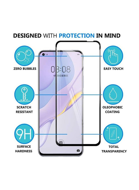 Huawei Nova 7 Protective 5D Full Glue Glass Screen Protector, Clear