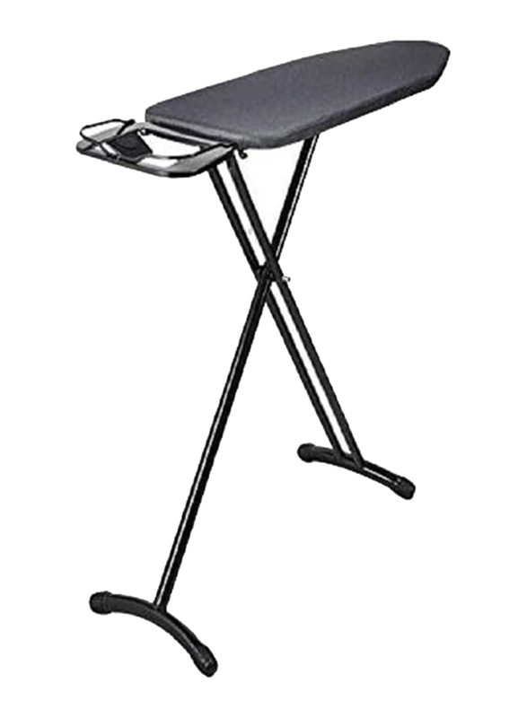 Adjustable Height & Lock System Ironing Board With Steam, Black