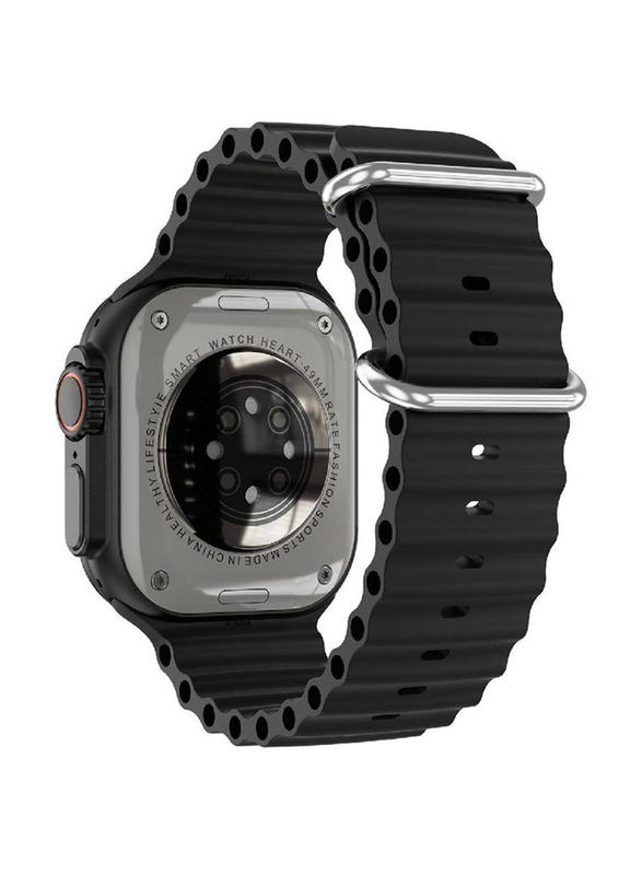 49mm HD Screen Smartwatch, Bluetooth Calling, Fitness Bracelet, IP68 Waterproof, Black