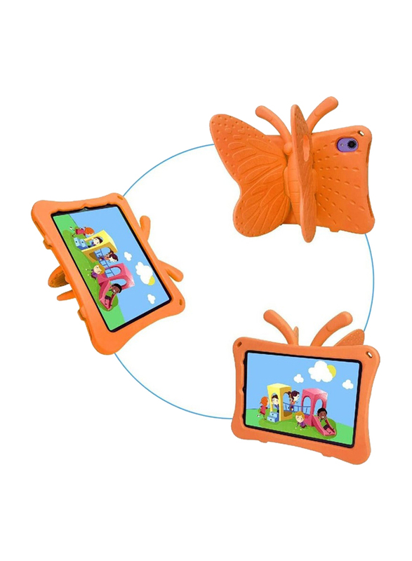 Apple iPad Mini (6th Gen) Kids EVA Butterfly Stand Soft Tablet Case Cover, Orange