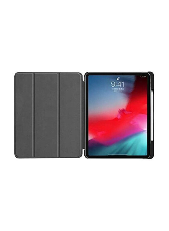 Skeido Apple iPad Pro 11 (2018) Smart Tablet Flip Case Cover With Pencil Holder Funda Slim Stand Shell, Black