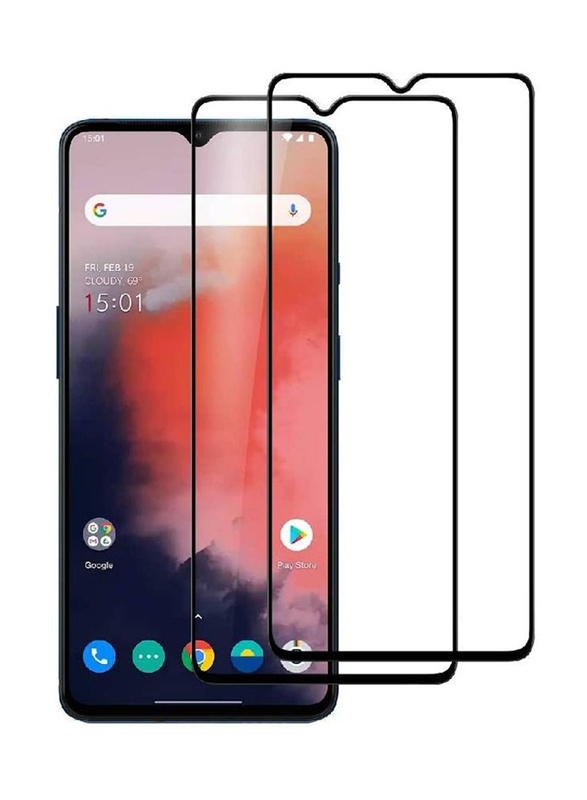 OnePlus 7t 2-Pack Tempered Glass Screen Protector, Clear