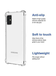 Samsung Galaxy A51 Protective Shock-Absorption Bumper Soft Mobile Phone Case Cover, Clear