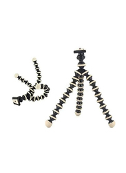 Octopus Bubble Gorilla Pod Mini Flexible Universal Camera Dv Tripod Holder Stand, Black/White