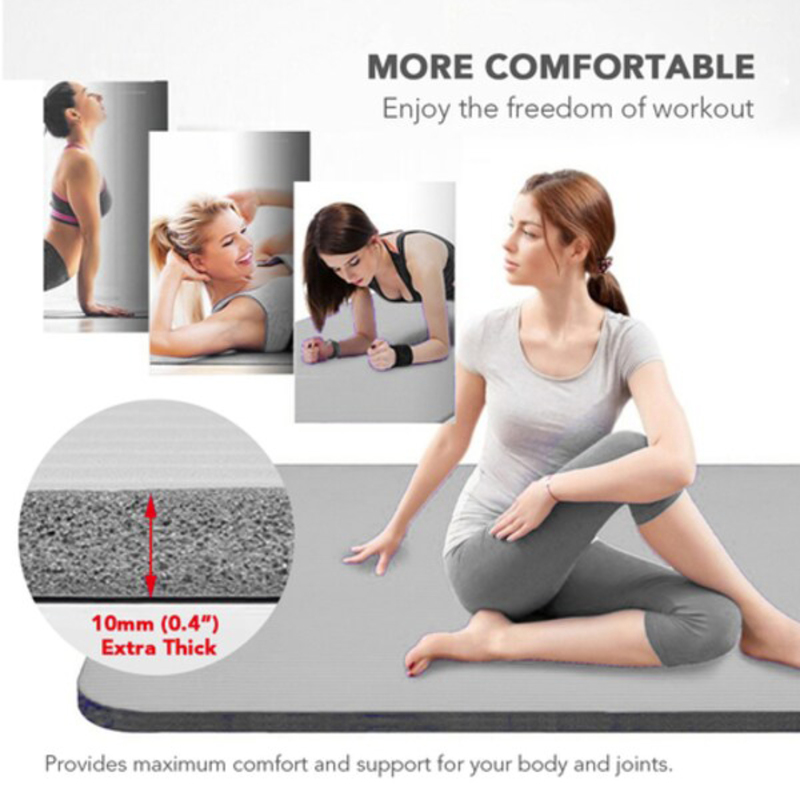 Non-Slip Closed-Cell Foaming Body Yoga Mat, Grey