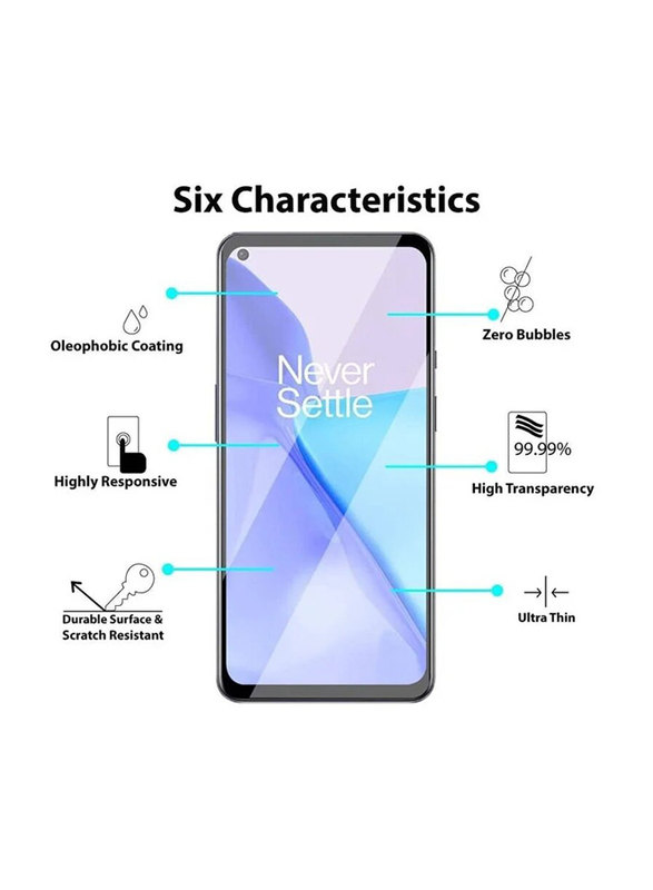 OnePlus 9 Anti-Bubble Ultra HD Tempered Glass Screen Protector, Clear