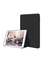 Apple iPad 10.2-inch 7th/8th Gen 2019/2020 Ultra Slim Lightweight Trifold Smart Auto Sleep Wake Soft TPU Silicone Tablet Flip Case Cover, Black