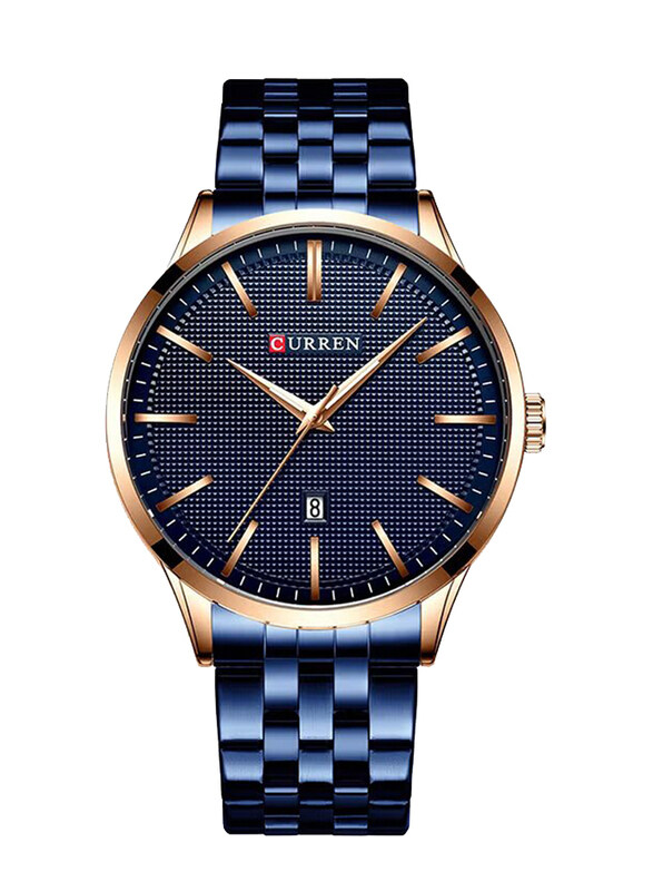 Curren Analog Watch Unisex with Alloy Band, J4265BL, Blue