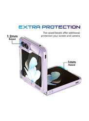 Case Me Samsung Galaxy Z Flip5 Transparent Hard Thin PC Lightweight Protective Mobile Phone Case Cover, Clear