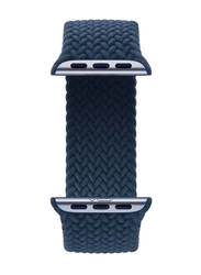 Braided Solo Loop Watch Band for Apple Watch Series 7 45mm, Blue