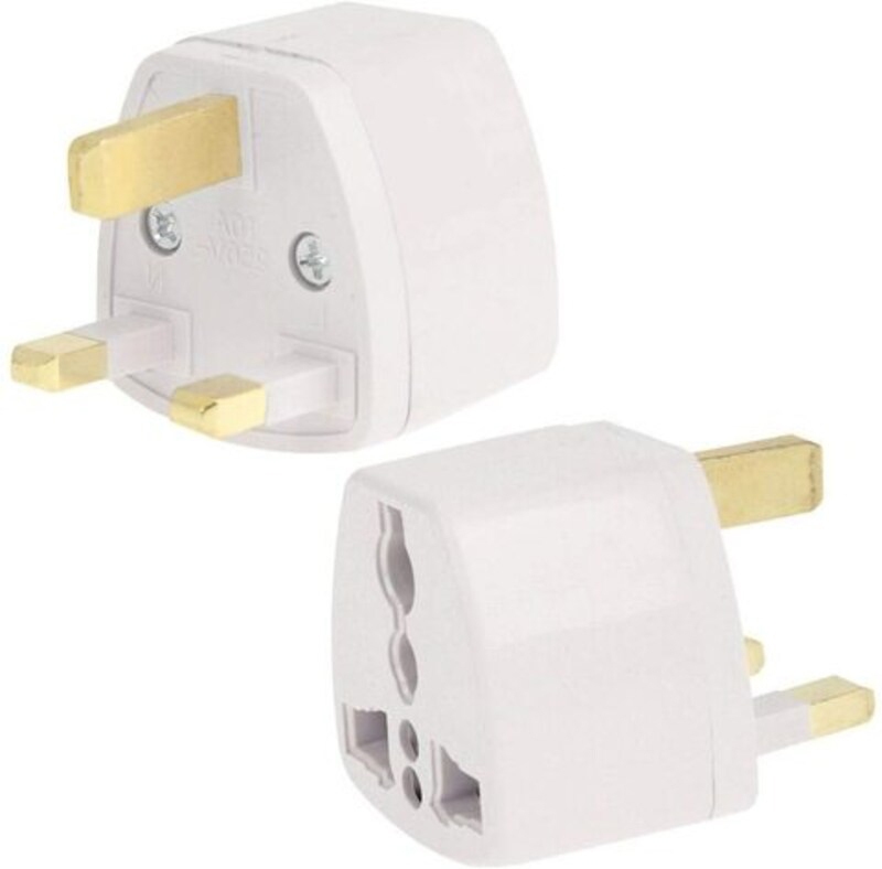 Meihe Power Socket Plug Travel Power Adaptor with UK Socket Plug, White