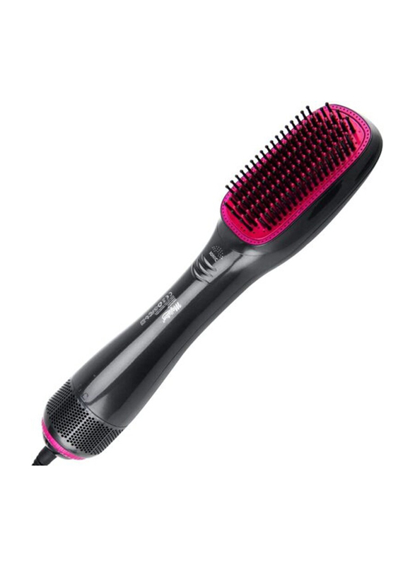 Majiston Quality First 3 In 1 Hair Dryer Brush, 1200W, Mj-701, Black/Pink