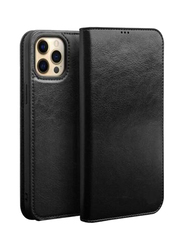 Apple iPhone 13 Pro Leather Folio Flip Mobile Phone Case Cover, Black