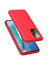 Samsung Galaxy A72 5g Soft Silicone Protective Mobile Phone Case Cover, Red