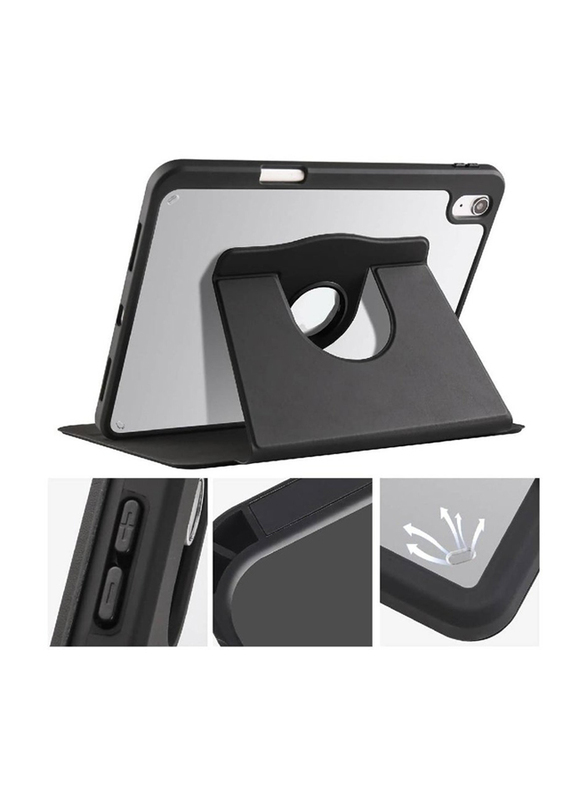 Hyx Apple Ipad 10th Generation 10.9-inch 2022 360° Rotating Tablet Flip Case Cover, Black