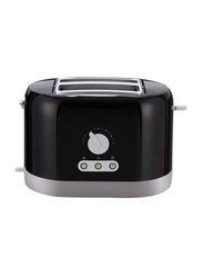 Arabest 2 Slice Bread Countertop Toaster with Heating Control & Detachable Crumb Tray, 870W, Black