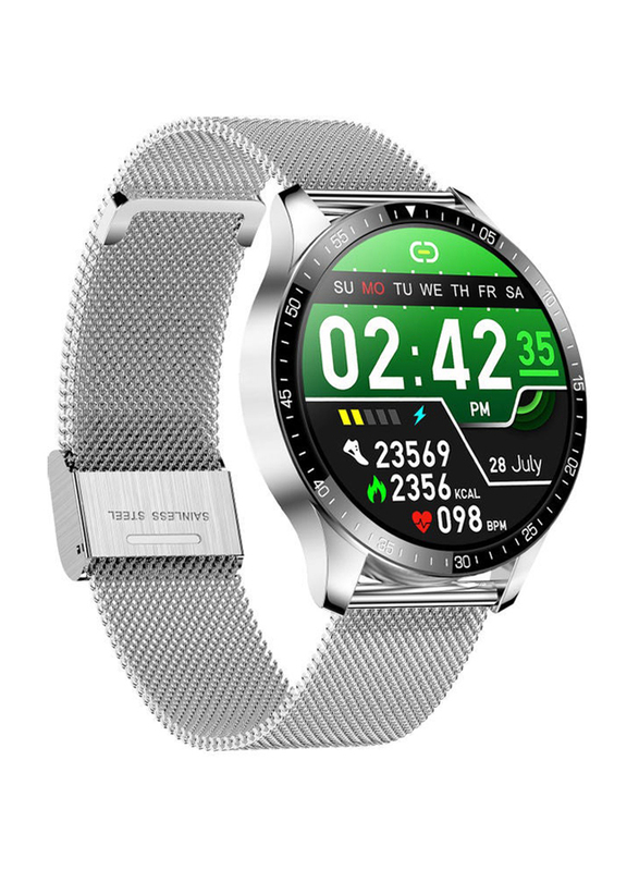 SENBONO 1.28-inch Touch Smartwatch, Silver