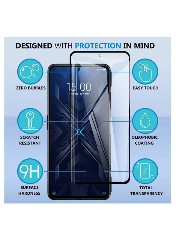 Xiaomi Black Shark 5 Easy Bubble-Free Installation Scratch Resistant Tempered Glass Screen Protector, Clear