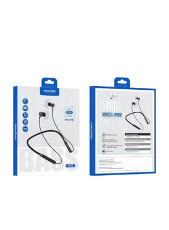 Haino Teko Germany Wireless Bluetooth In-Ear Neckband with Mic, Black