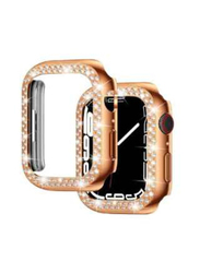 Diamond Frame Guard Shockproof Case Cover for Apple Watch 41mm, Rose Gold