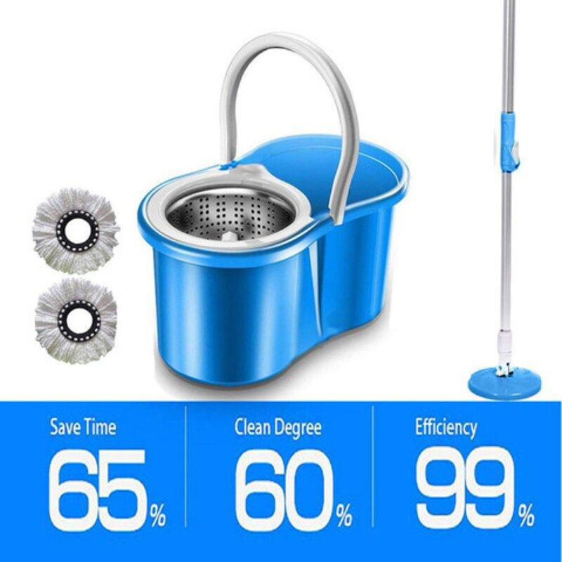 Magic 360 Degree Rotating Spin Mop with Bucket Set, Blue